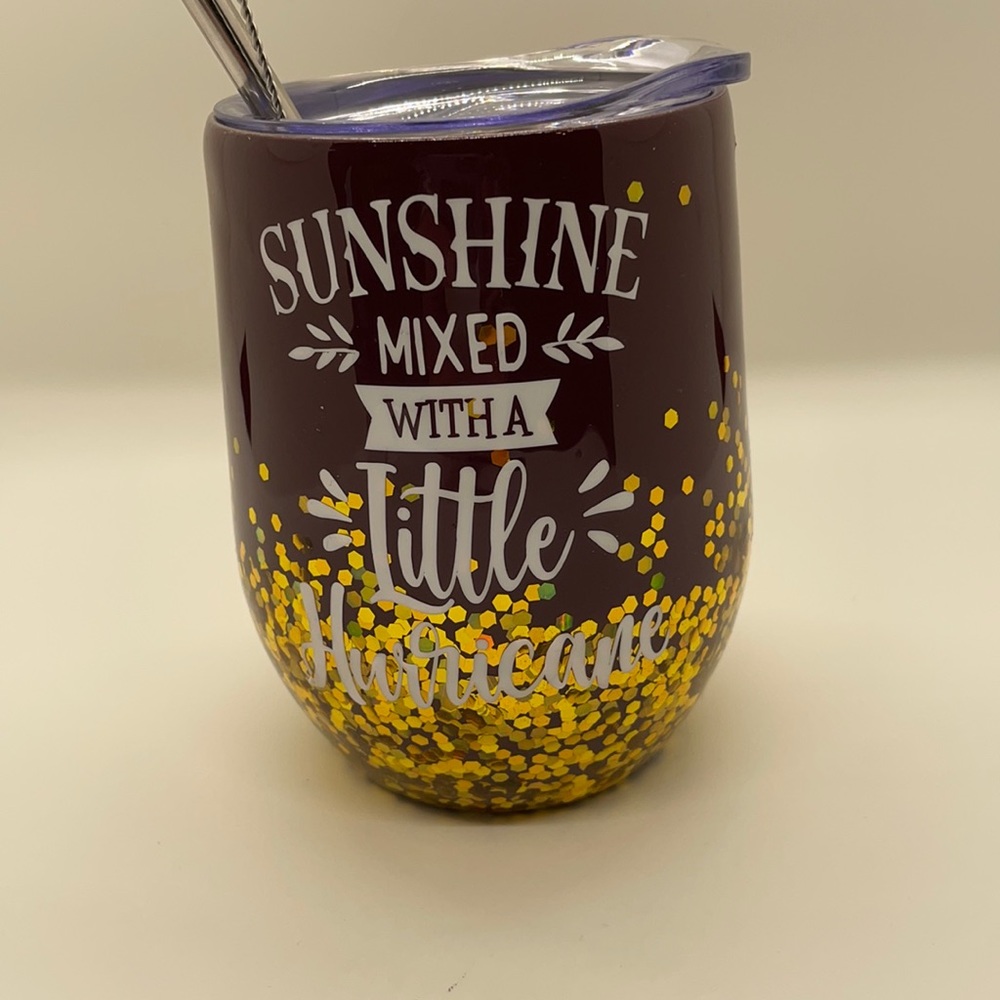 “Sunshine” Resin 12 oz wine tumbler
